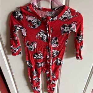 Posh Peanut Disney Red Mickey and Minnie Mouse Kids One Piece